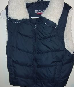 Women's black puffy vest